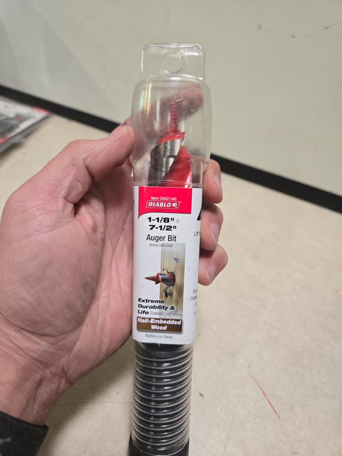 Diablo (DAG1140) 1-1/8" x 7-1/2" Auger Bit