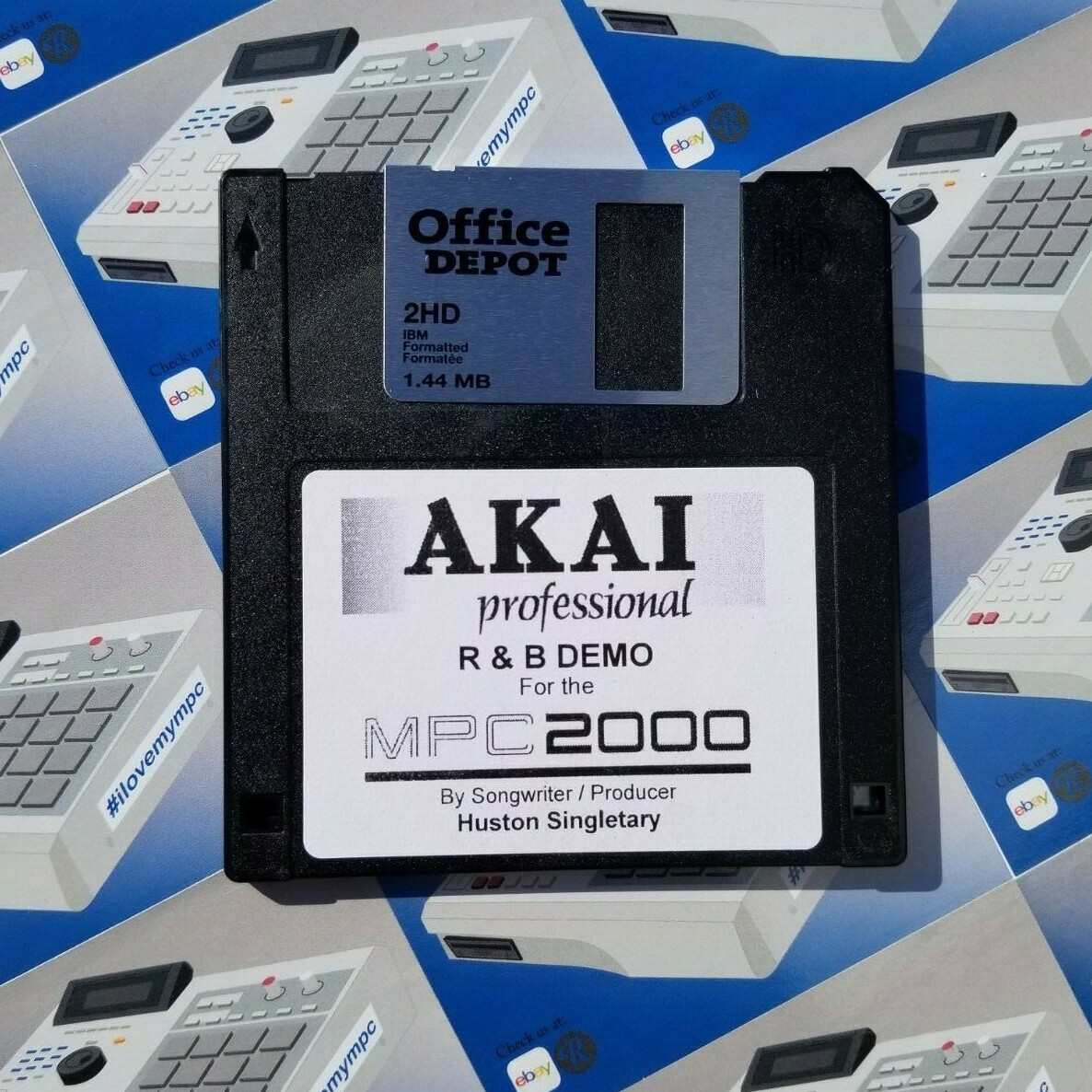 Akai MPC2000 Song DEMO 4 DISKS Drum Kit Sample Pack Floppy Disk Sounds