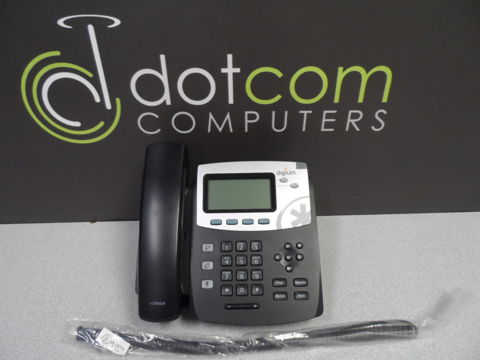 Digium D40 2-Line SIP VoIP Speaker Phone 1TELD040LF HD Voice Backlit LCD
