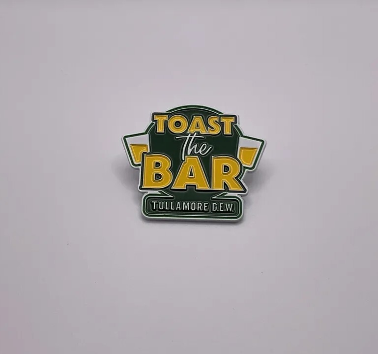 Tullamore Dew Irish Whiskey | Toast The Bar Promo Lapel Pin - New