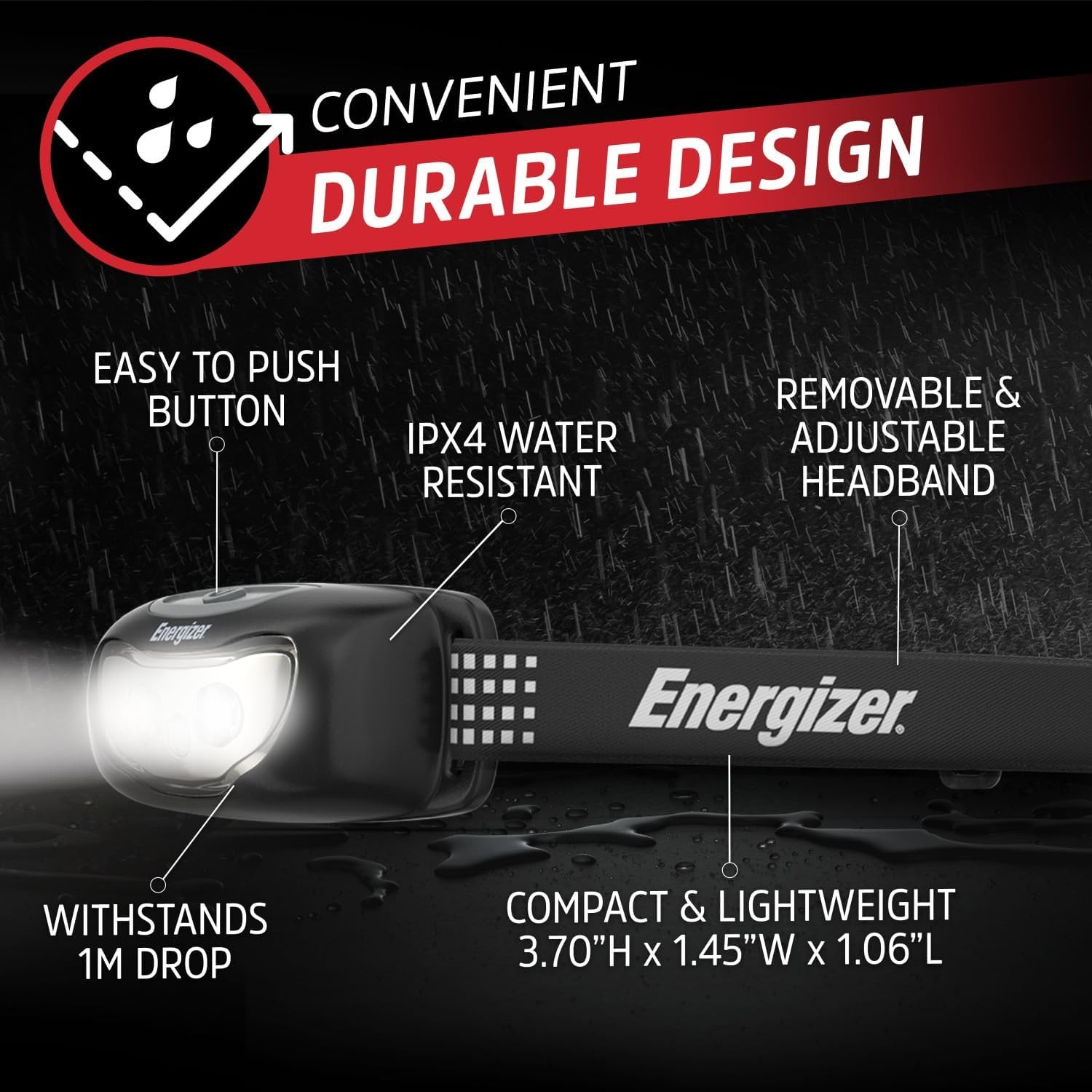 Energizer Universal+ LED Headlamp 2-Pack, Bright Outdoor Camping Light