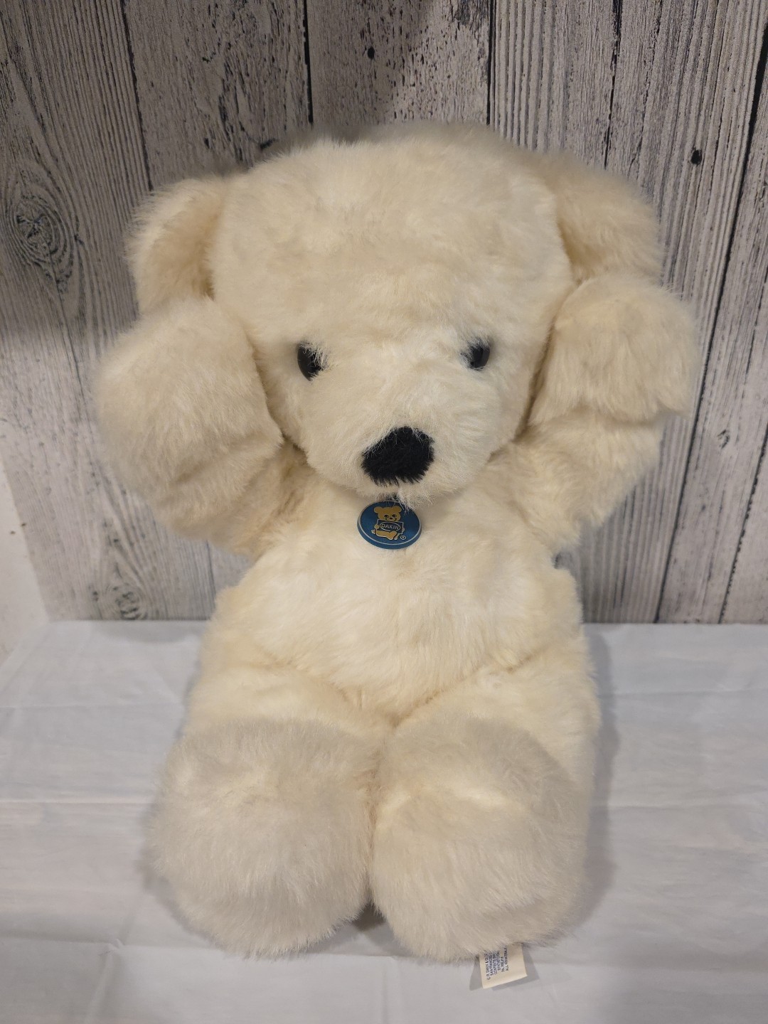 Vintage 1979 White Dakin Plush Teddy Bear Stuffed Animal Collectibles 18”