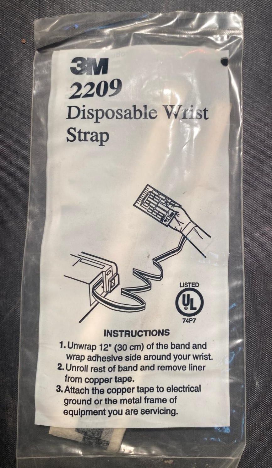 3M Disposable Anti Static Wrist Strap  2209   NEW / SEALED (209)