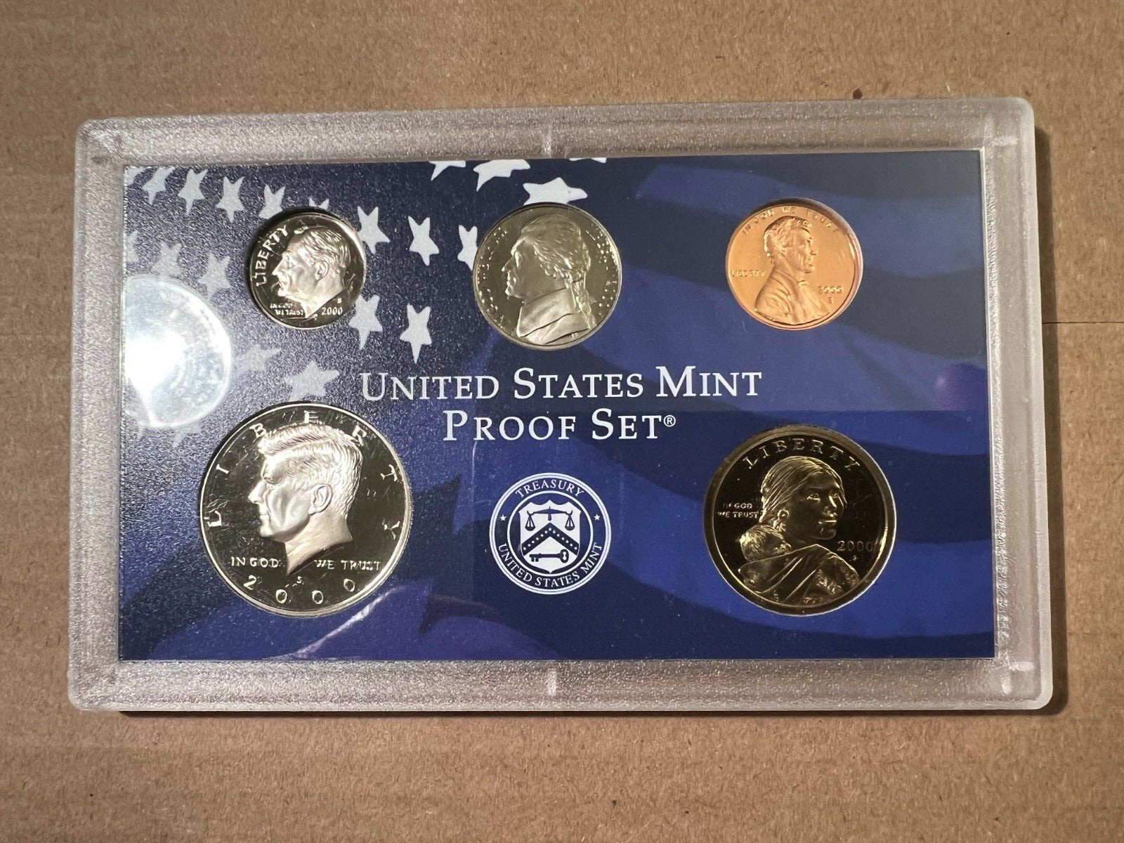 2000SS Uncirculated Clad Proof Set US Mint Gov't Holders NO BOX 10 Coins