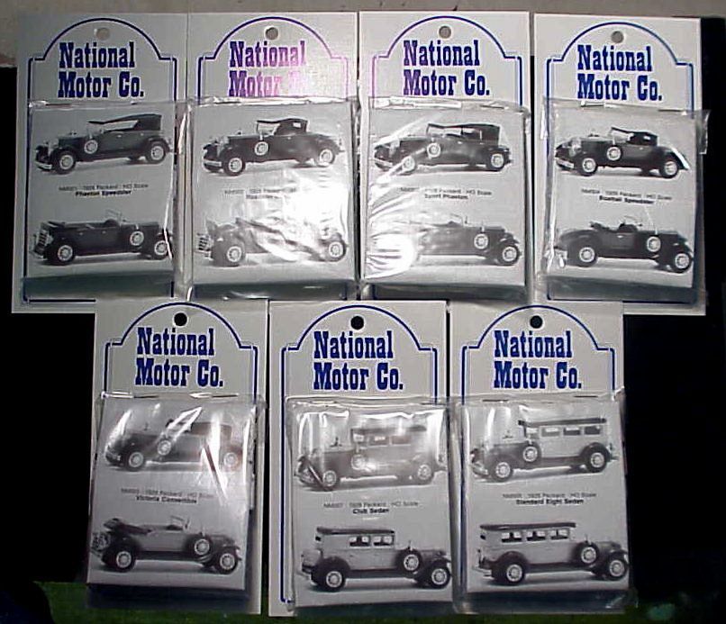 HO/HOn3 WISEMAN NM008 1929 PACKARD 7 CAR SET NATIONAL MOTOR COMPANY KITS