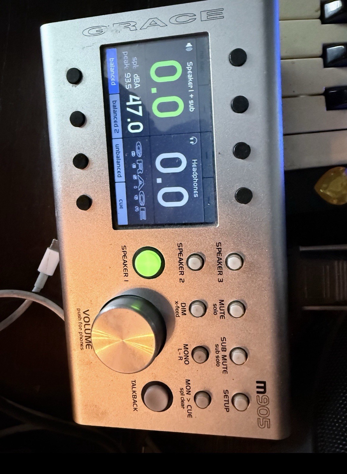 Grace M905 Reference Monitor Controller with Remote Control And Power Canel Used
