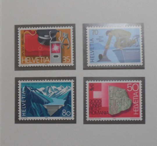 STAMPMART : SWITZERLAND 1985 SC#751-754 PUBLIITY ISSUE 4v MINT FOLDER