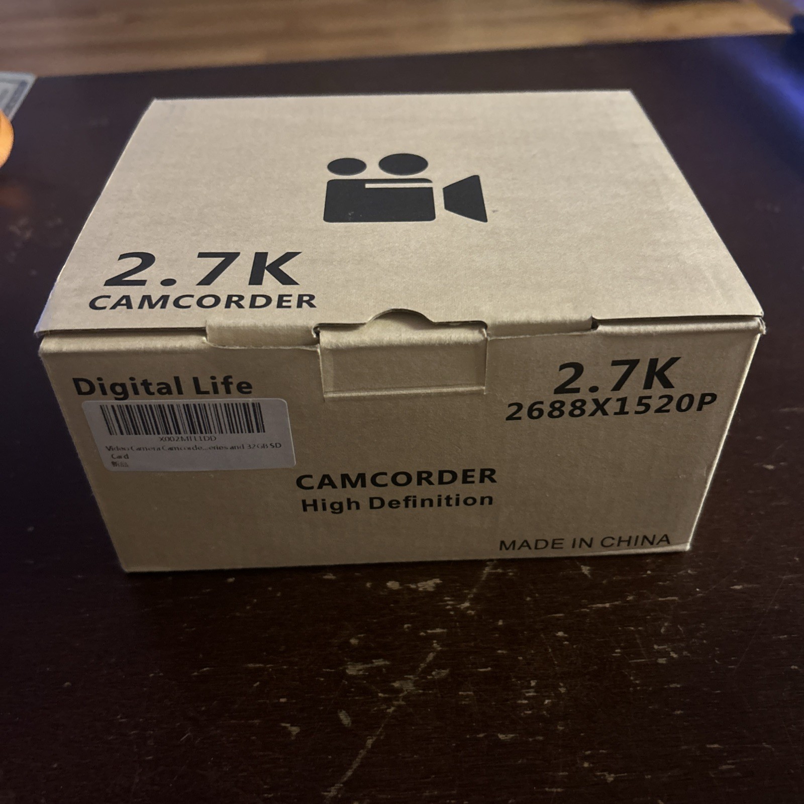 CAMCORDER 2.7K DIGITAL LIFE GENUINE AUTHENTIC BRAND NEW NEVER USED