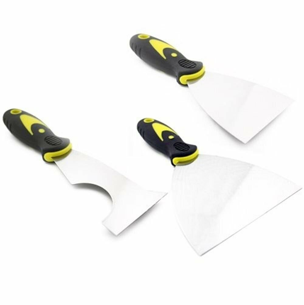 3 Pcs Stainless Steel 3" 5" inch Putty Knife Set Drywall Knife Painter Tool
