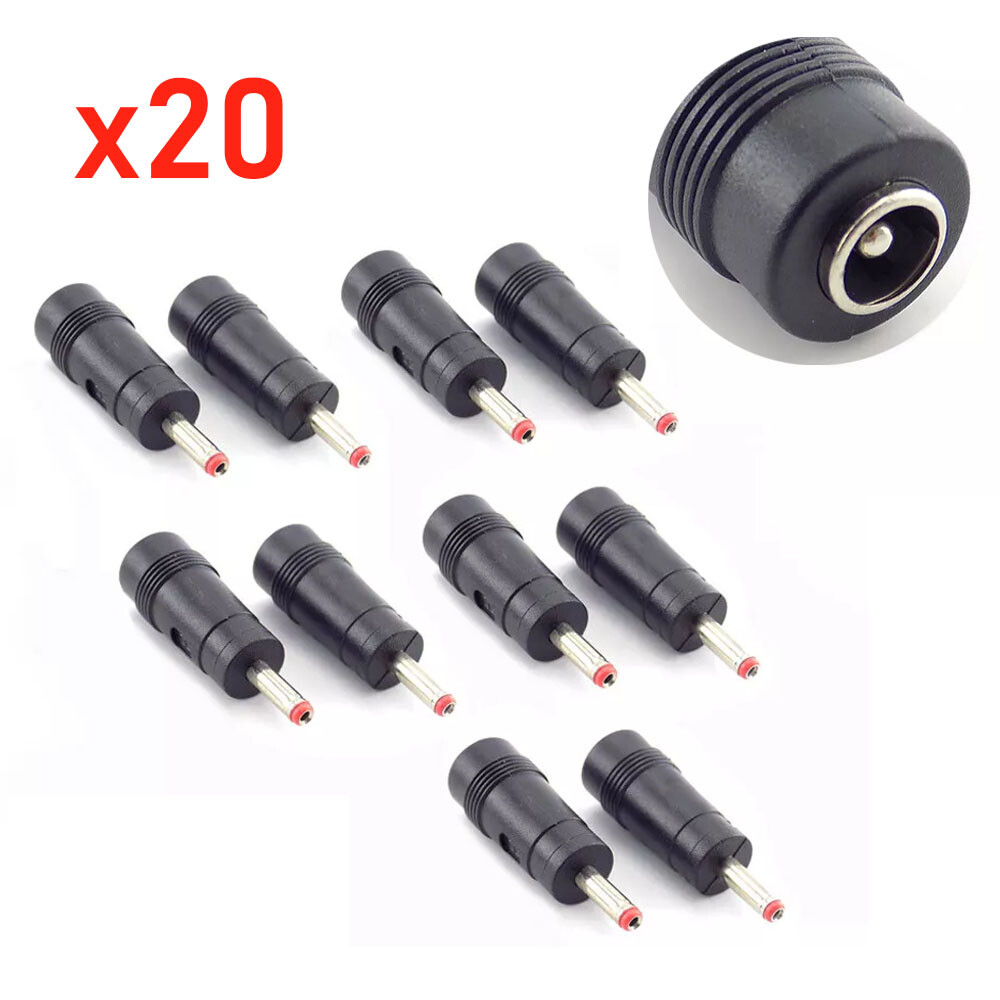20x DC Laptop Power Connector 5.5mmx2.1mm Female to 3.5mmx1.35mm Male Adapter