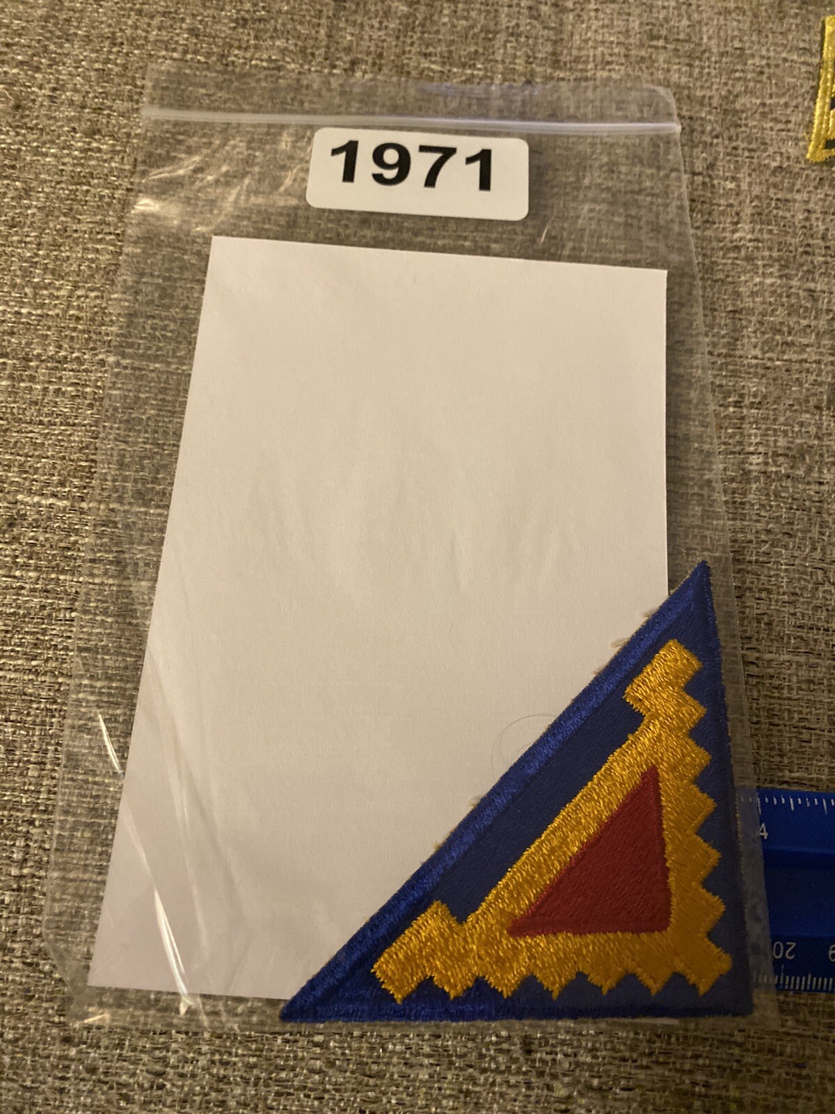 US Army 7th Army Triangle Red Blue Yellow Patch INV1971