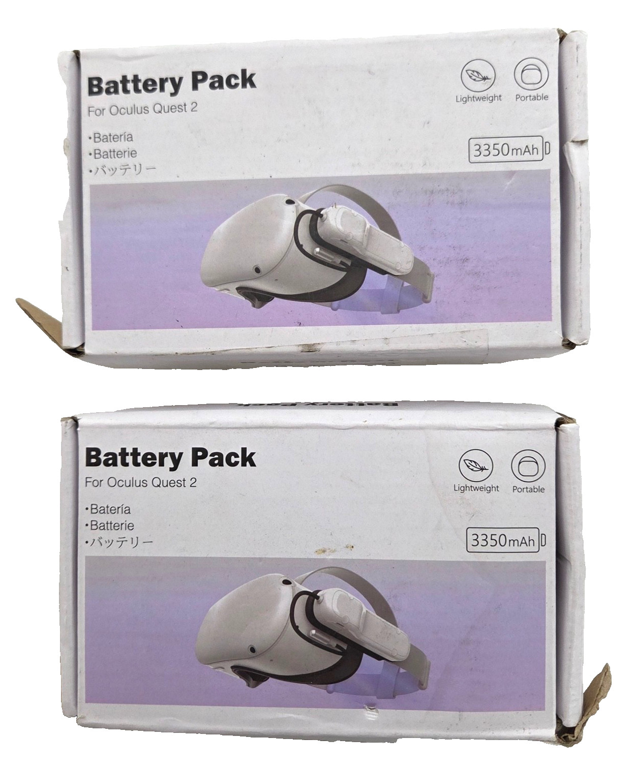 LOT OF 2 -  BATTERY PACK FOR OCULUS QUEST 2 MODEL: US-BP068 3350 NEW!