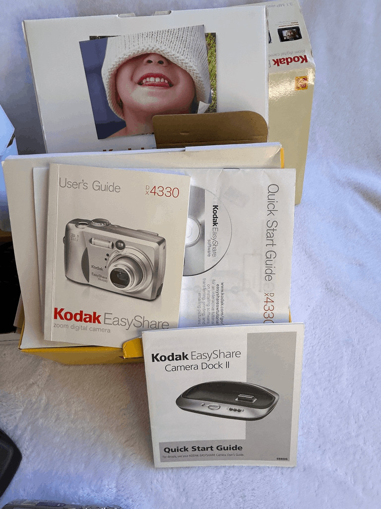 Kodak Easy Share DX4330 Digital Camera, Dock, Camera, Manuals, PARTS ONLY