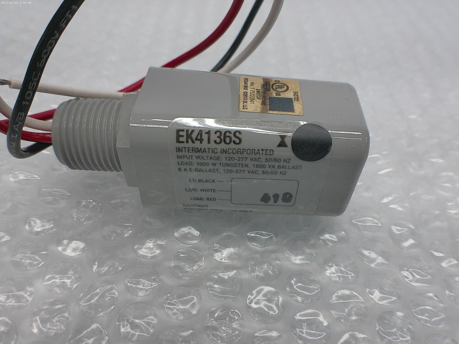 INTERMATIC EK4136S PHOTO CONTROL STEM MOUNT NSNP