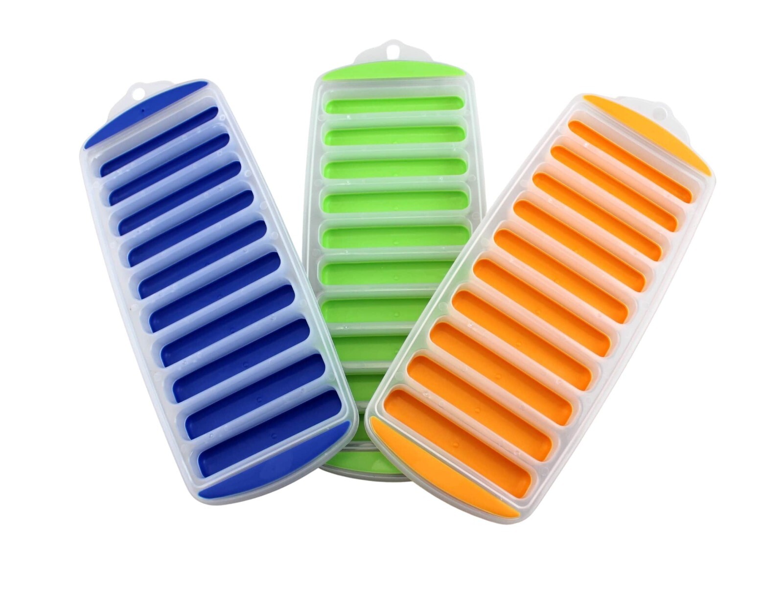 3-Pack Ice Stick Trays Easy Release Water Bottle Ice Cube Mold 30 Total Sticks