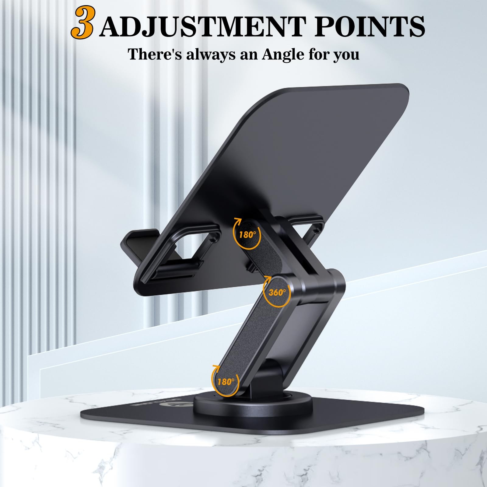 OCYCLONE iPad Stand, 360° Rotating Adjustable Foldable iPad Tablet Stand Hold...