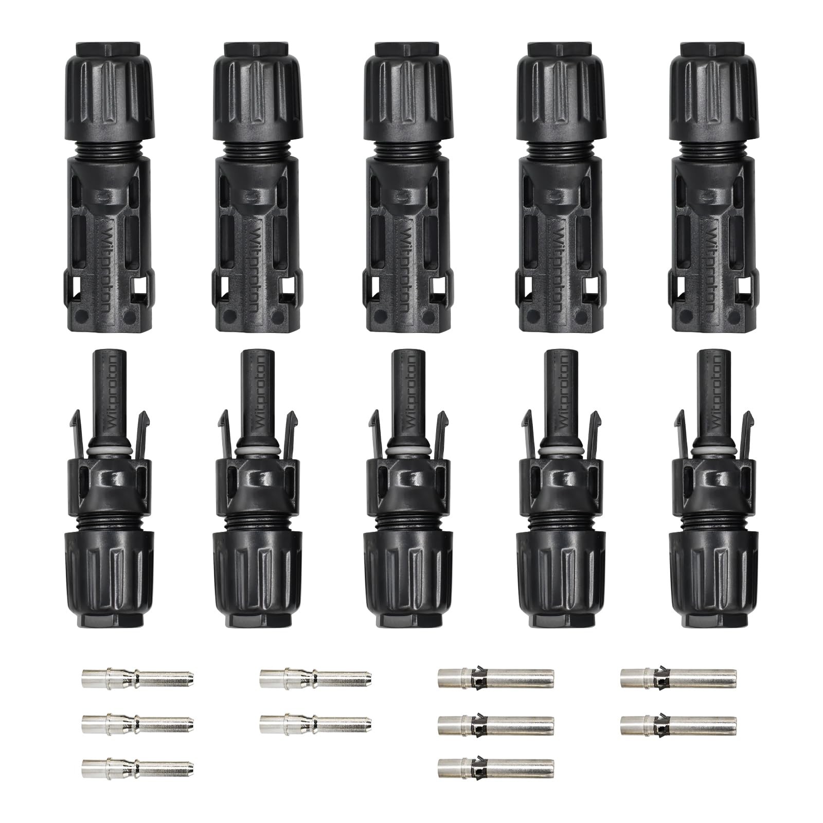 Witproton 8AWG Solar Connectors IP68 Waterproof 1500V 70A Solid Tinned Copper...