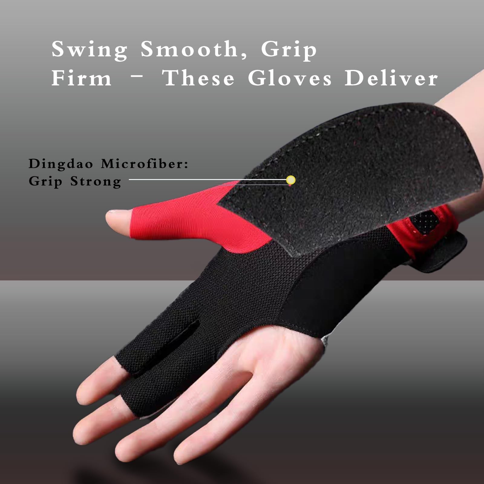 FSCXOIA Billiard Glove for Left Hand - Durable, Comfortable, Adjustable Fit, ...
