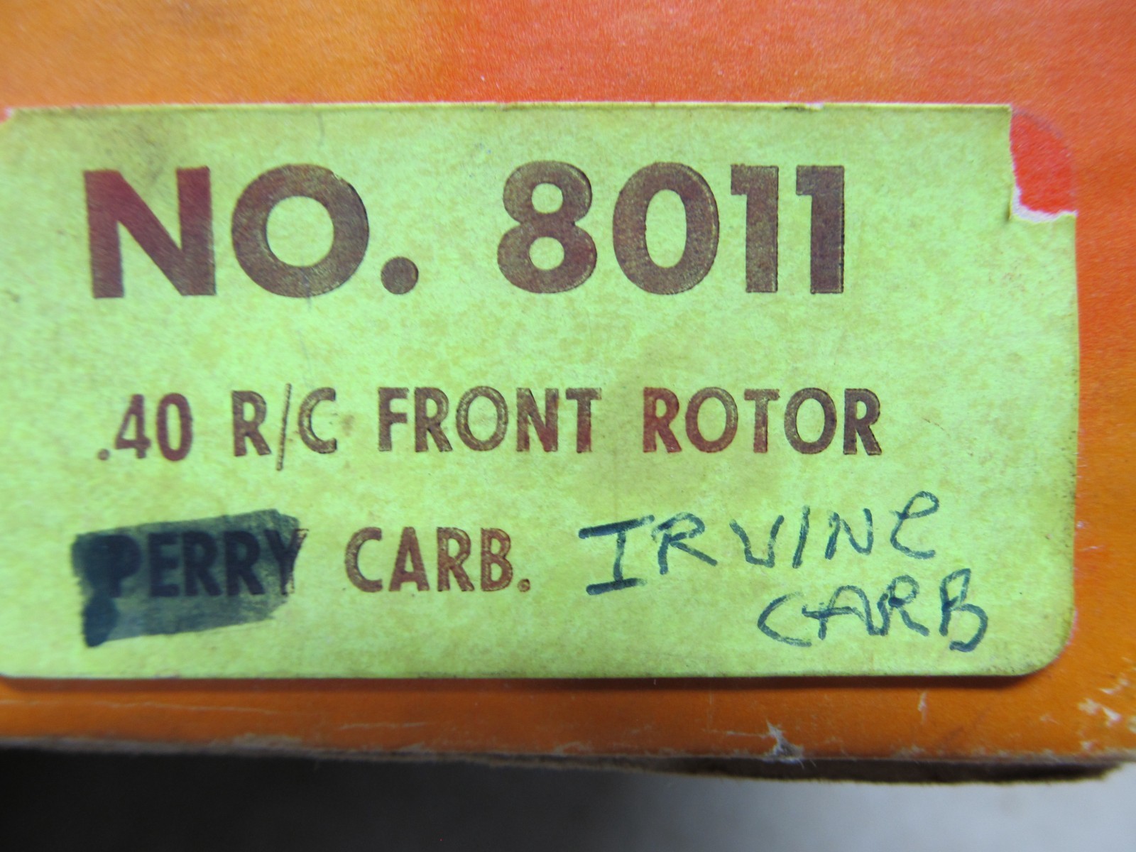 K & B .40 R/C Engine With Irvine Carburetor