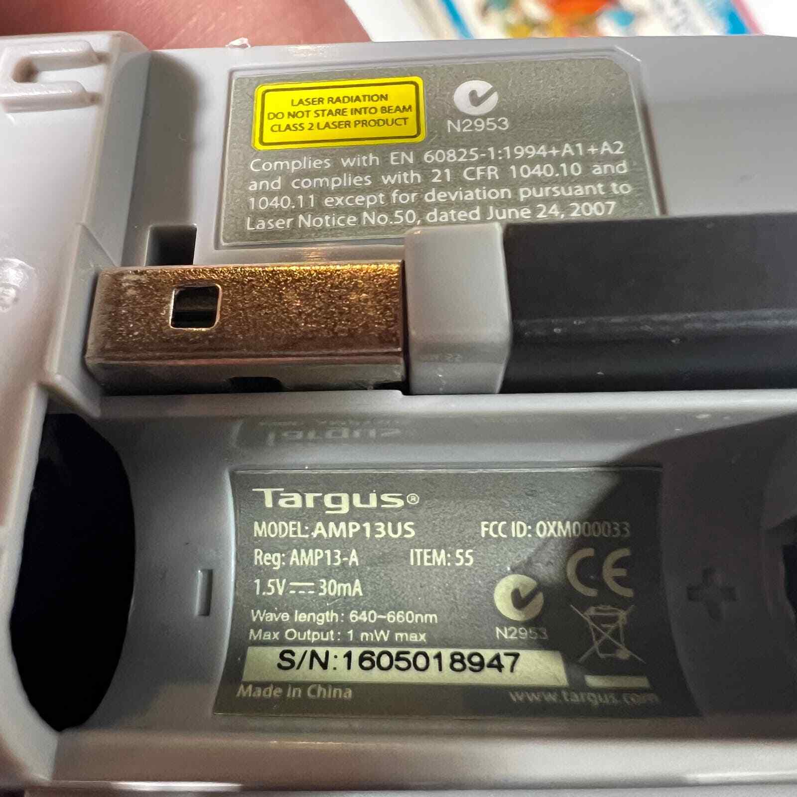 Targus Laser Presentation Remote Key Lock Technology Laser Pointer AMP13US 0324!