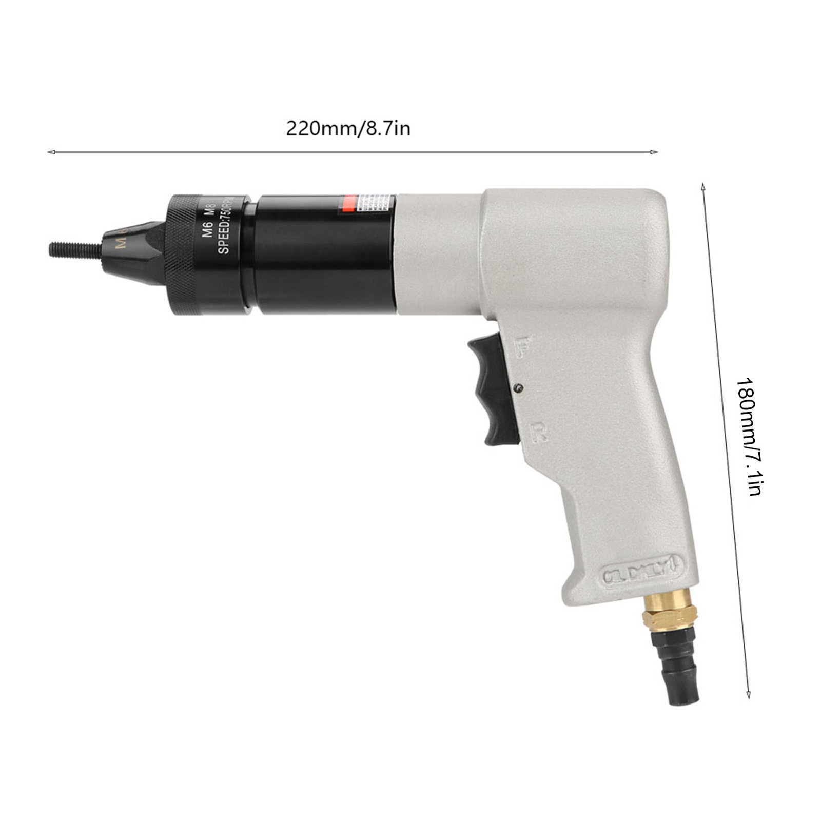 Pneumatic Riveting Pull Nuts Automatic Air Riveter Nut Tools(KP-7322) Part