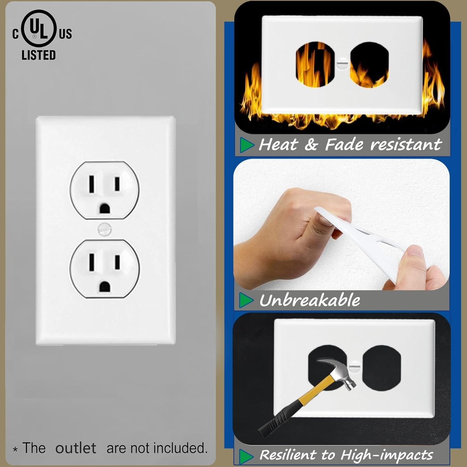 Outlet Covers Wall Plates - Electrical Outlet Covers12-pack Standard Size