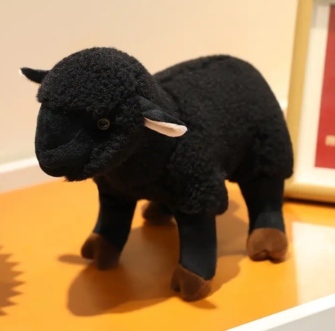 Black Sheep Pendant Plush Toy 5" Stuffed Animal Toddler Doll Gift for Kids