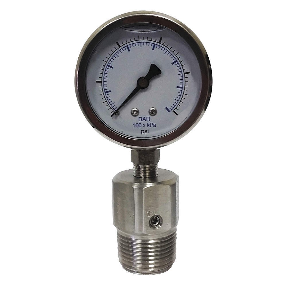 KODIAK KC301L25600/DSF14-M Pressure Gauge,1 in. MNPT,0 to 600 psi 45MU12