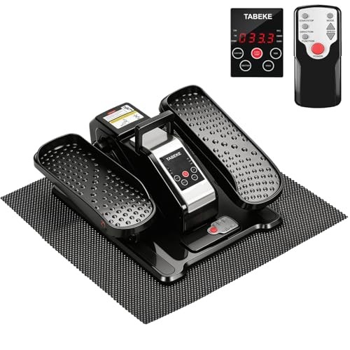 Under Desk Elliptical Machine, Electric Ellipse Leg Exerciser for Senior Black
