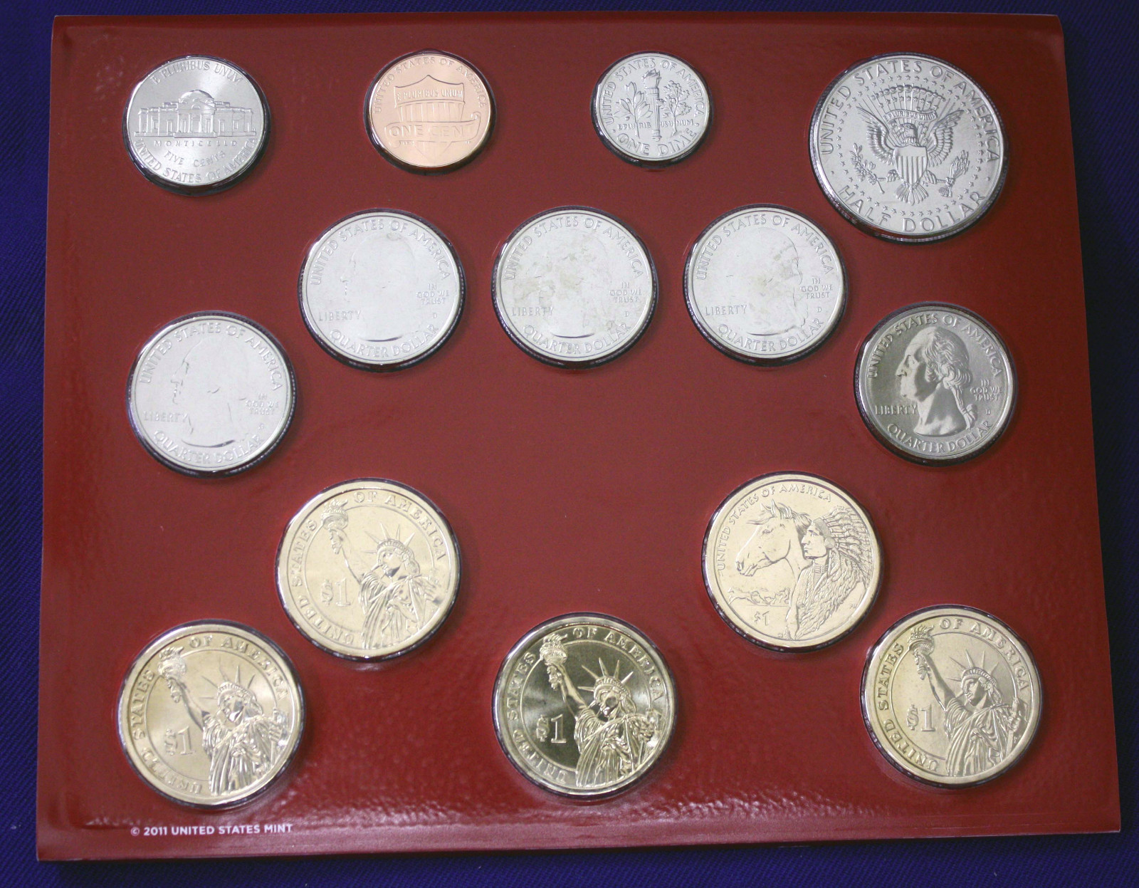 2012 Mint Set. Complete. 28 Total Coins 14 each from "P" and "D" Mints.