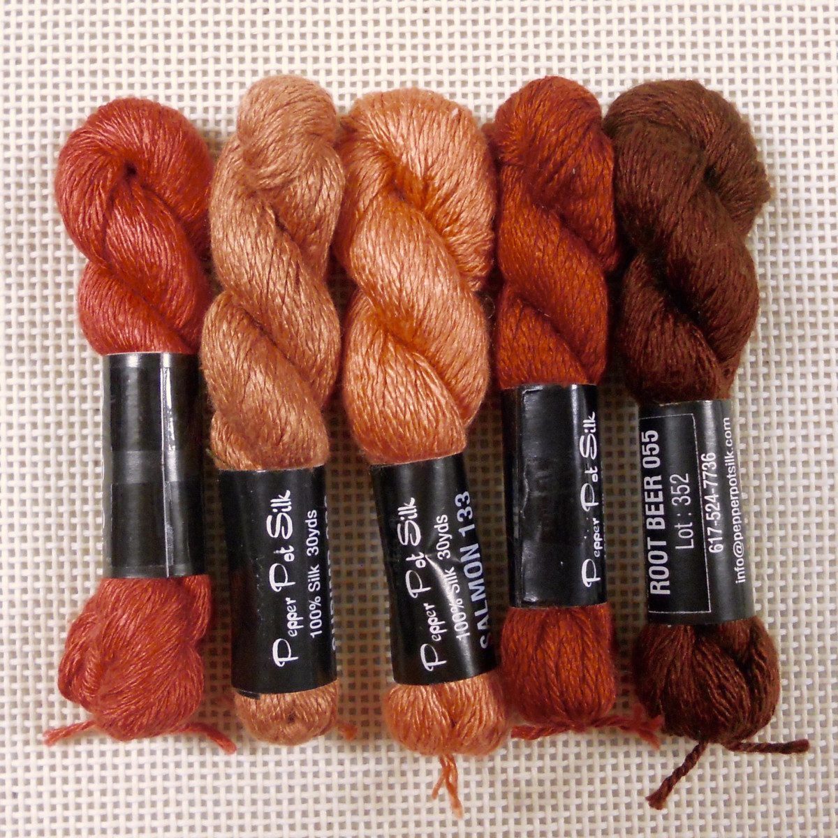Planet Earth Pepper Pot single strand silk collection Cinnamon orange red brown