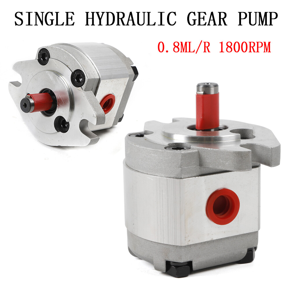 Hydraulic Gear Pump PT3/8'' Mini High Pressure Flat Key 4300RPM 0.8ML/R 21MPa