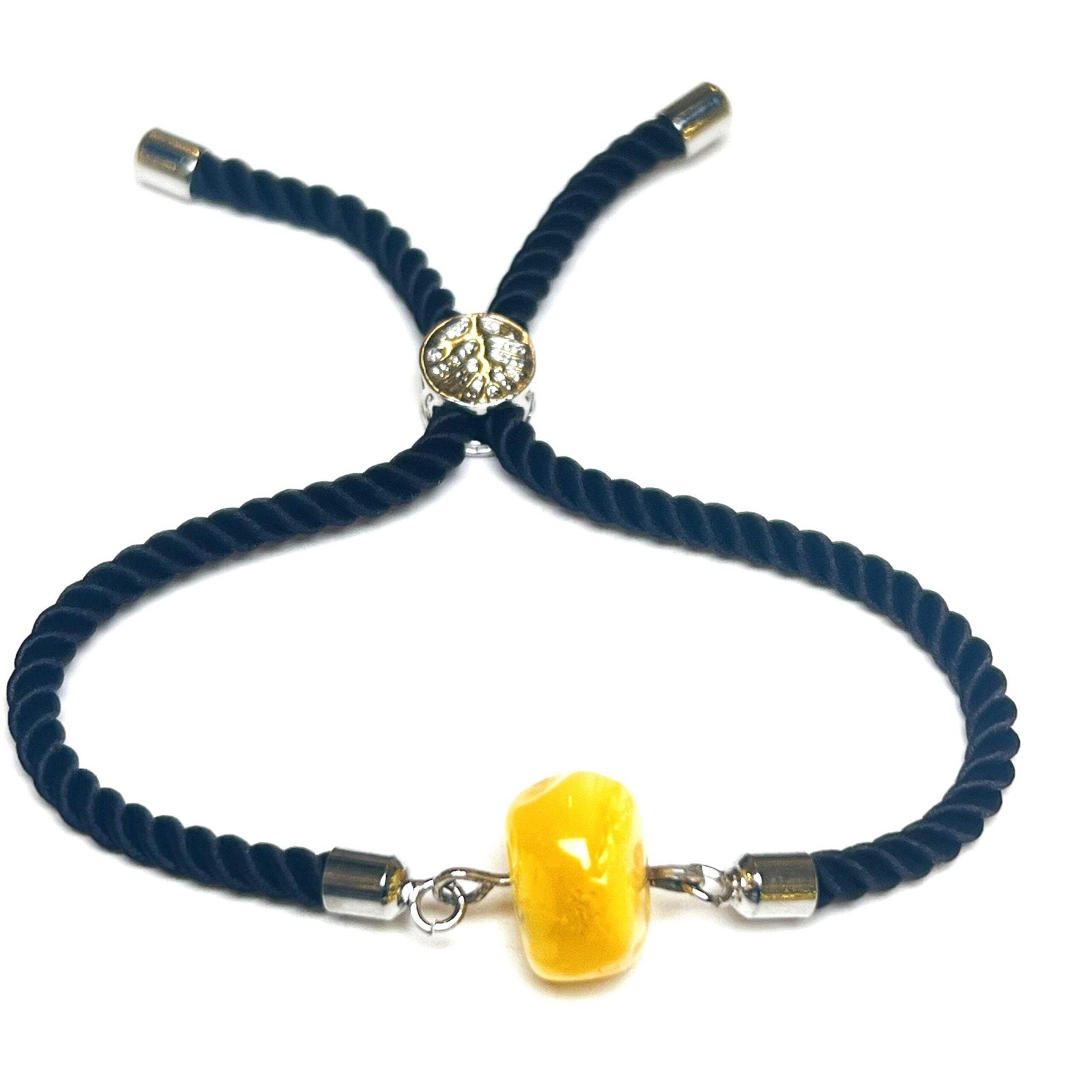 USA Handmade bracelet adjustable size amber stone KIZIMA