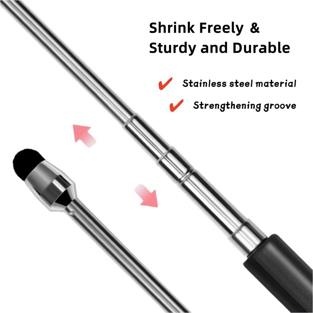 Stylus Pen Retractable Pointer Stick & Stylus with Special Flocking Tip7981