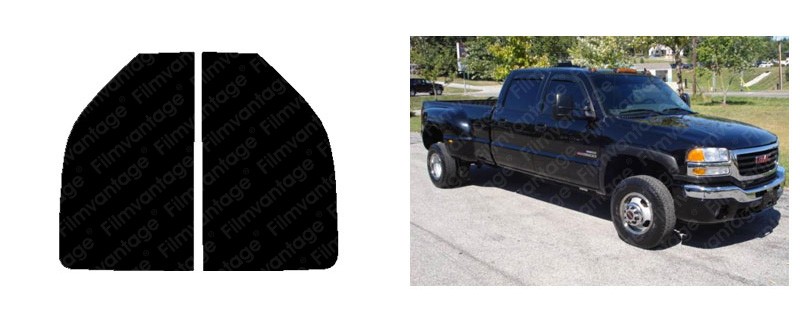 UC CARBON PRECUT WINDOW TINT KIT FOR SIERRA 3500 CREW 01-06 FRONT DOORS