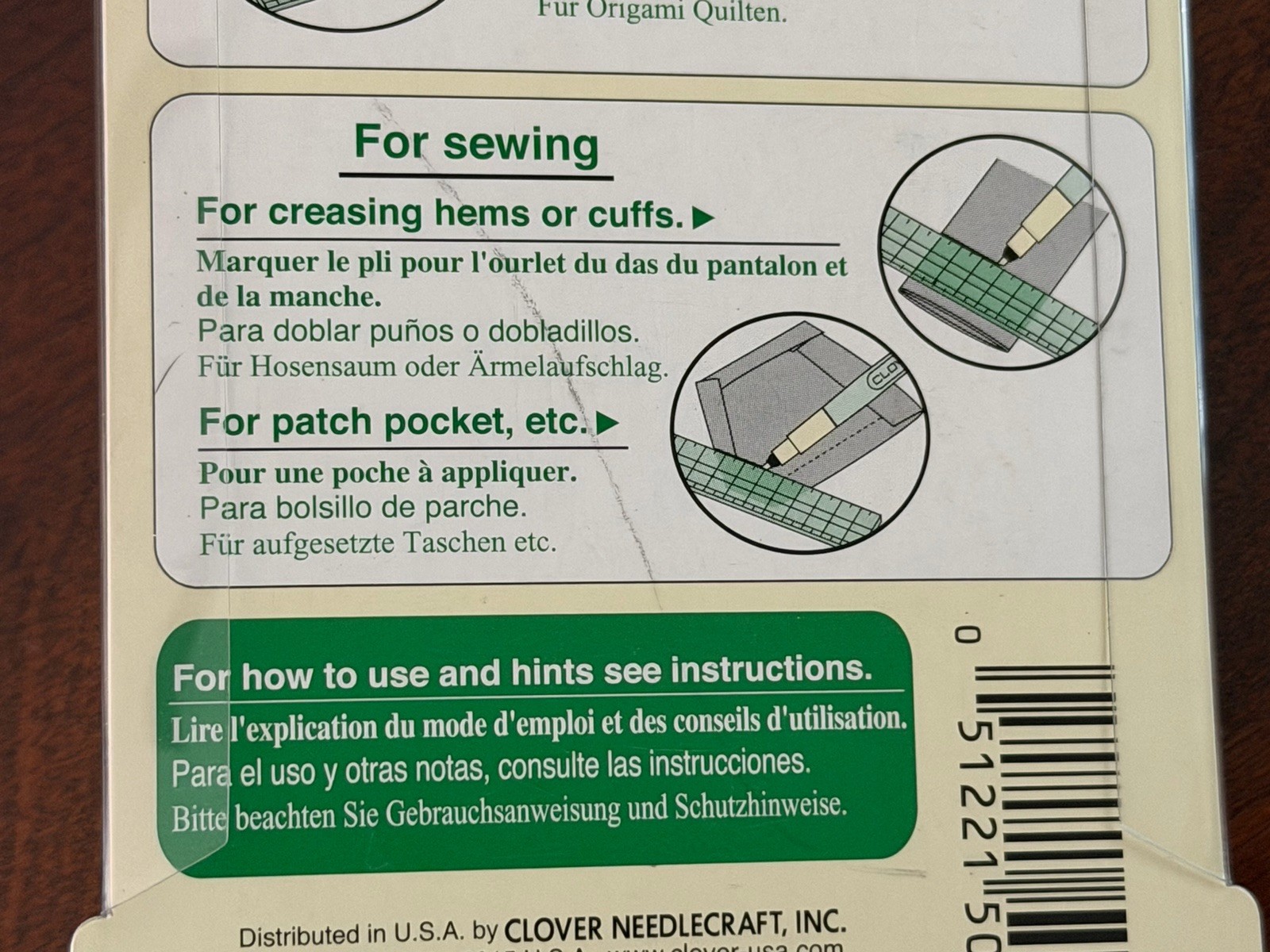 Clover Fabric Folding Pen Concentrated Marking Solution Included