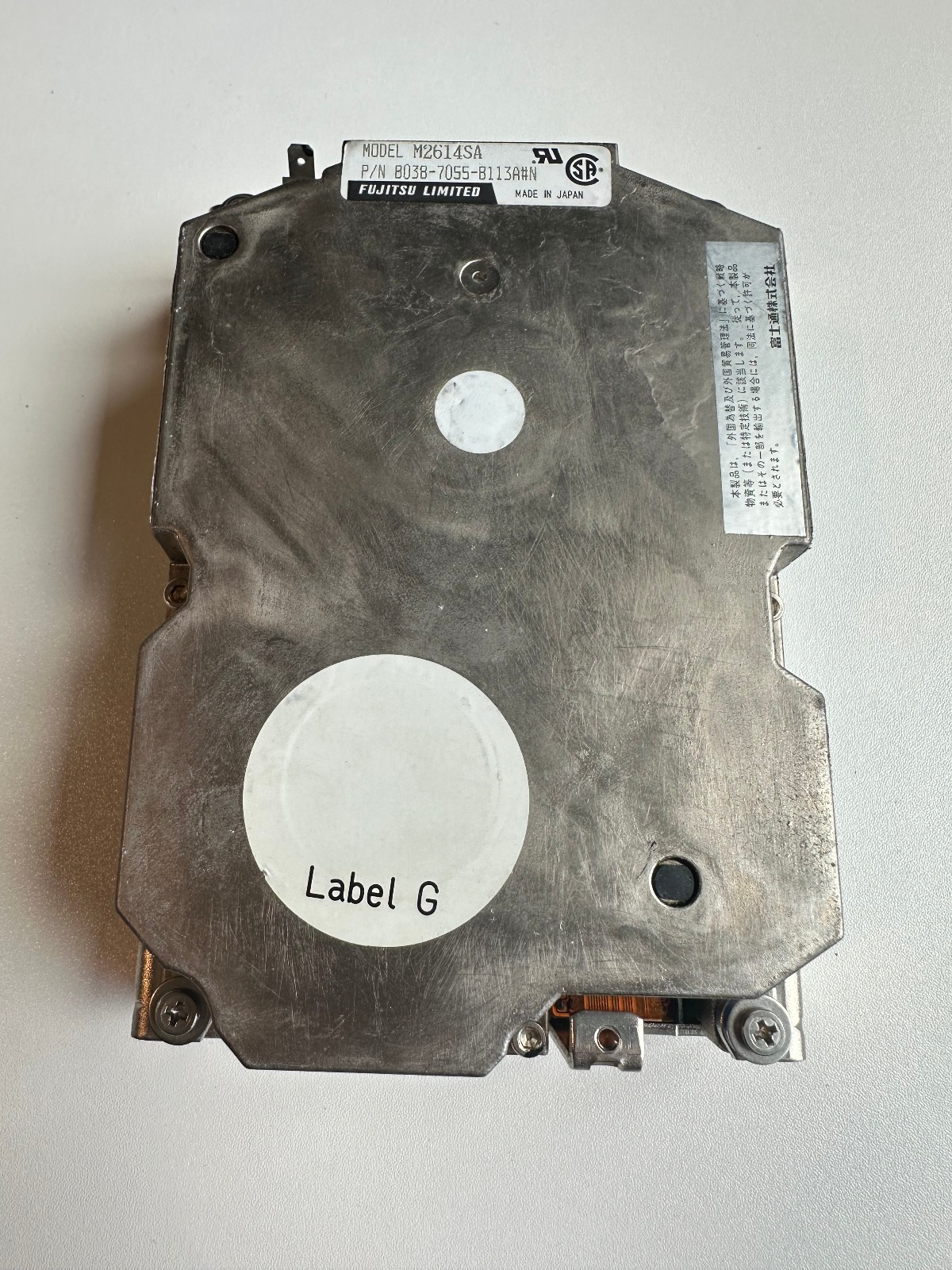 Fujitsu M2614SA B03B-Y055-B113A#N Label G 3.5" 182MB SCSI Hard Drive Amiga