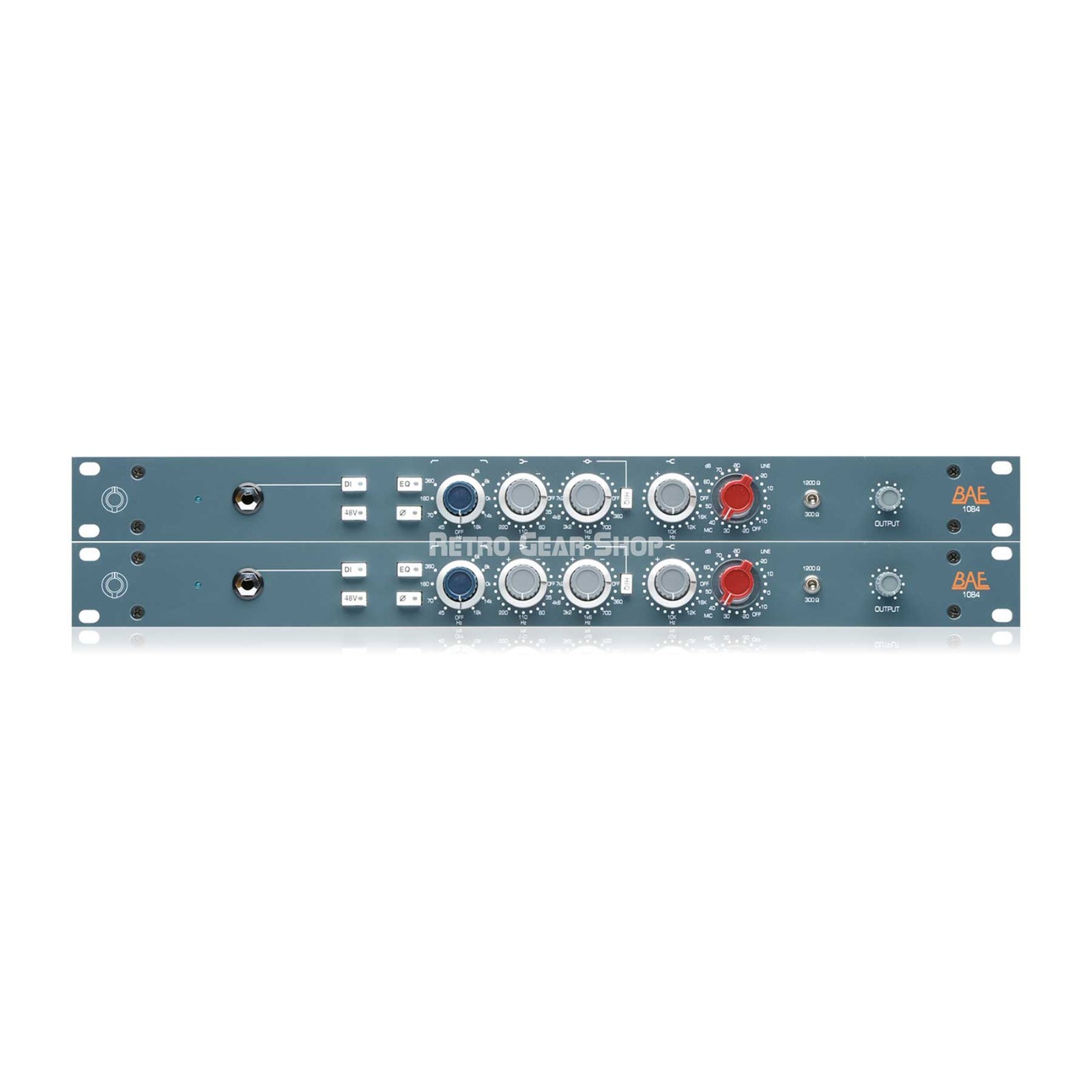 BAE 1084 Pair + PSU Rackmount Microphone Preamp & EQ