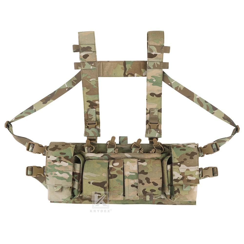 KRYDEX Tactical Chest Rig UW Gen IV Low Profile Rigs Mag Carrier H Harness Camo