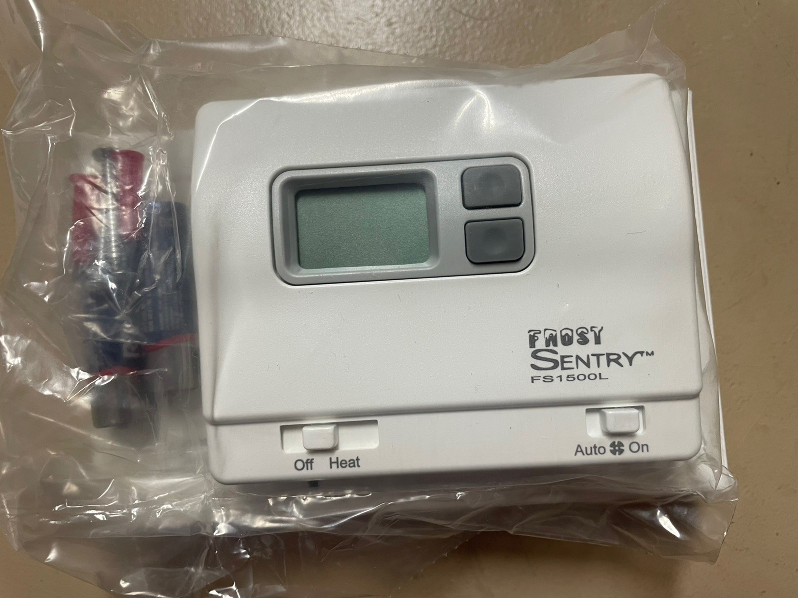 ICM Frost Sentry FS1500L Battery Operated Garage Thermostat Battery LCD Display