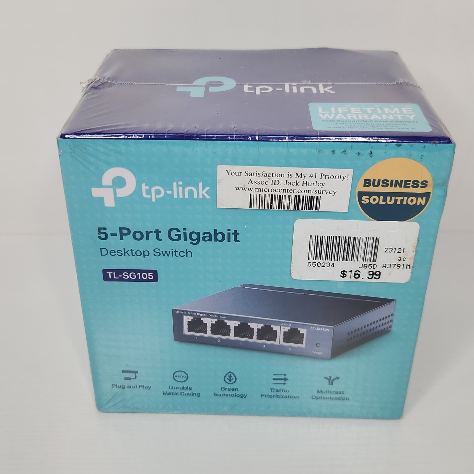 TP-Link TL-SG105 5-Port Gigabit Desktop Ethernet Switch Metal Housing Sealed New