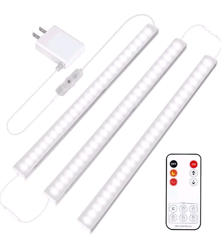 Under Cabinet Lights Plug in 3 Pcs 12 Inch Ultra Thin Under Cabinet