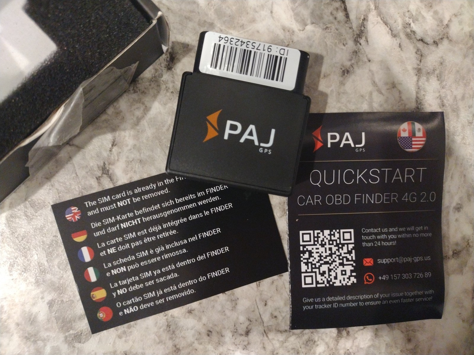 PAJ Car OBD Finder 4G 2.0 GPS Tracker – USA Version (Open Box)