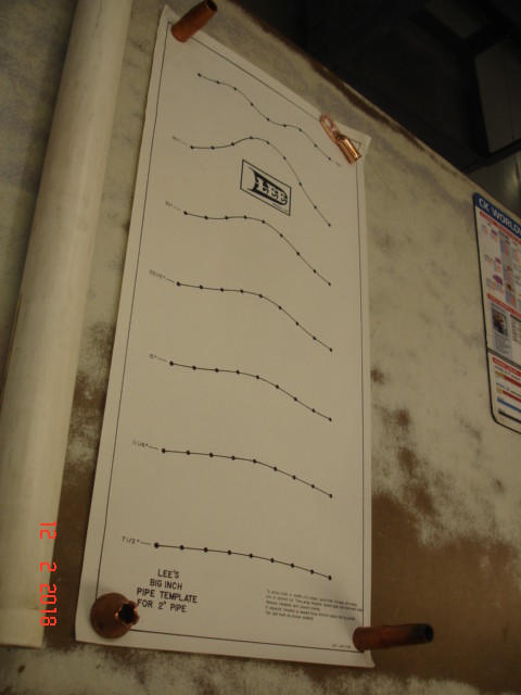 Lee Pipe Template SHEET 2" Pipe Old Stock