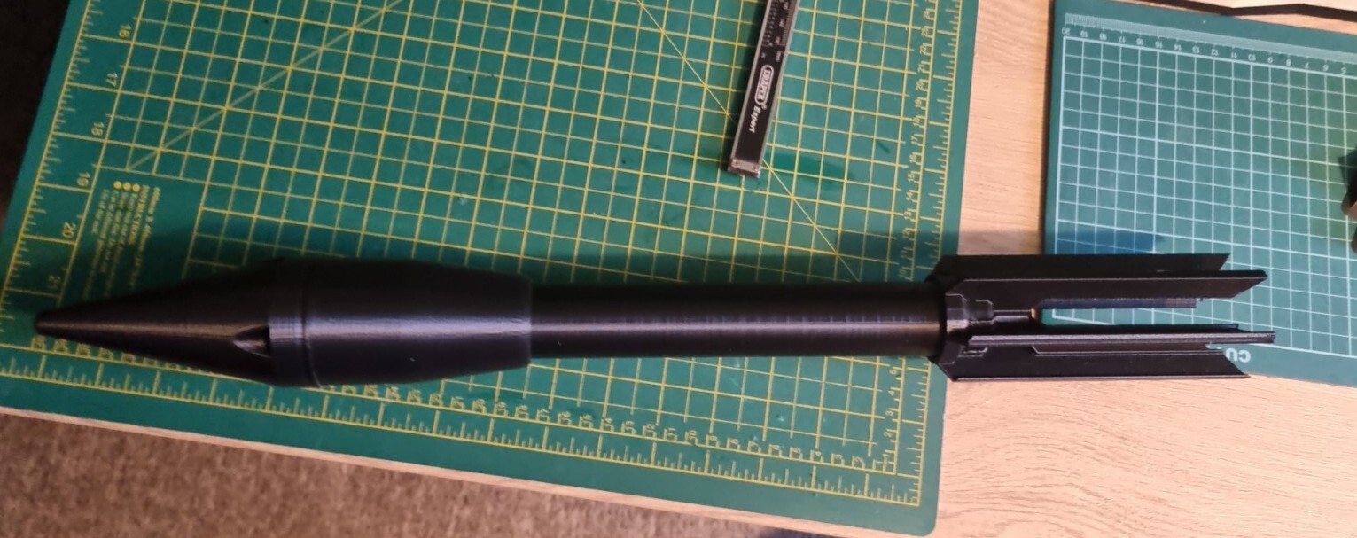 Full scale 3d Printed model Replica prop cosplay Bazooka M1A1 Round.