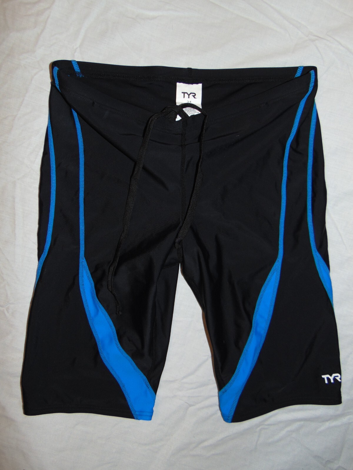 TYR Men's Unlined Nyon Shorts Blue Size 34