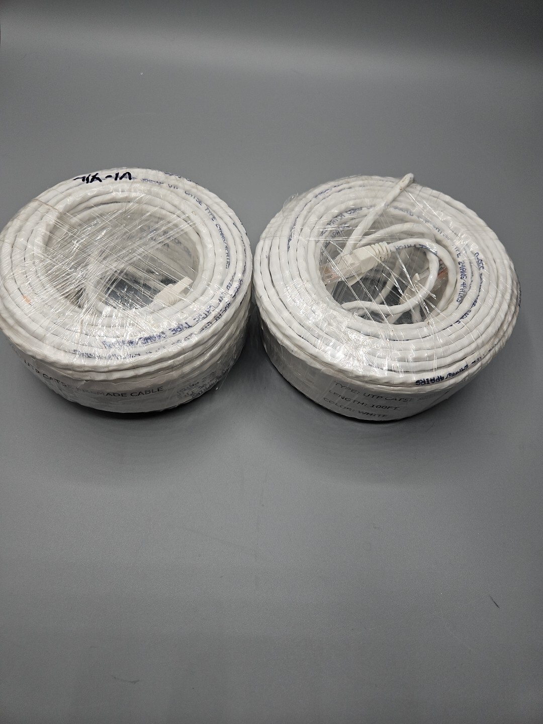 2 UTP CAT5E Premade Cable 100 Ft White BRAND NEW & FACTORY SEALED