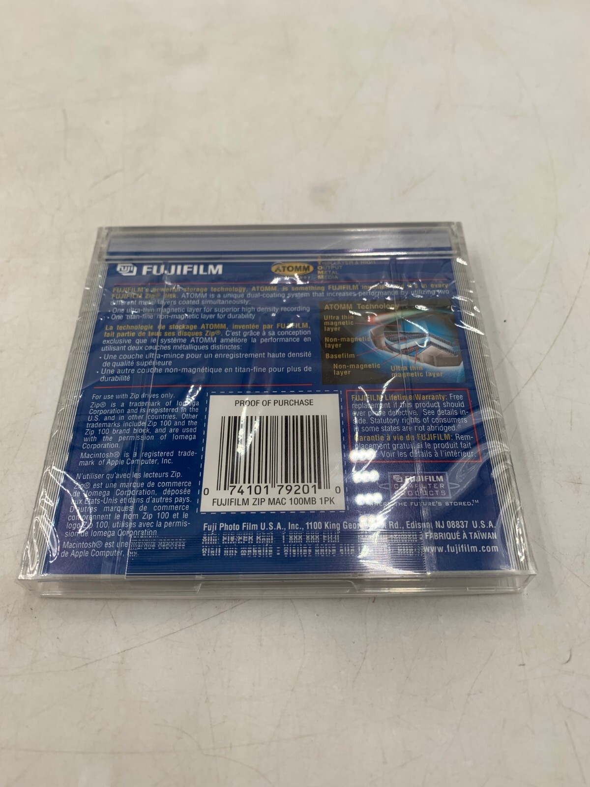 FujiFilm 100 MB Mac Formatted Disk Zip Drive Free Shipping