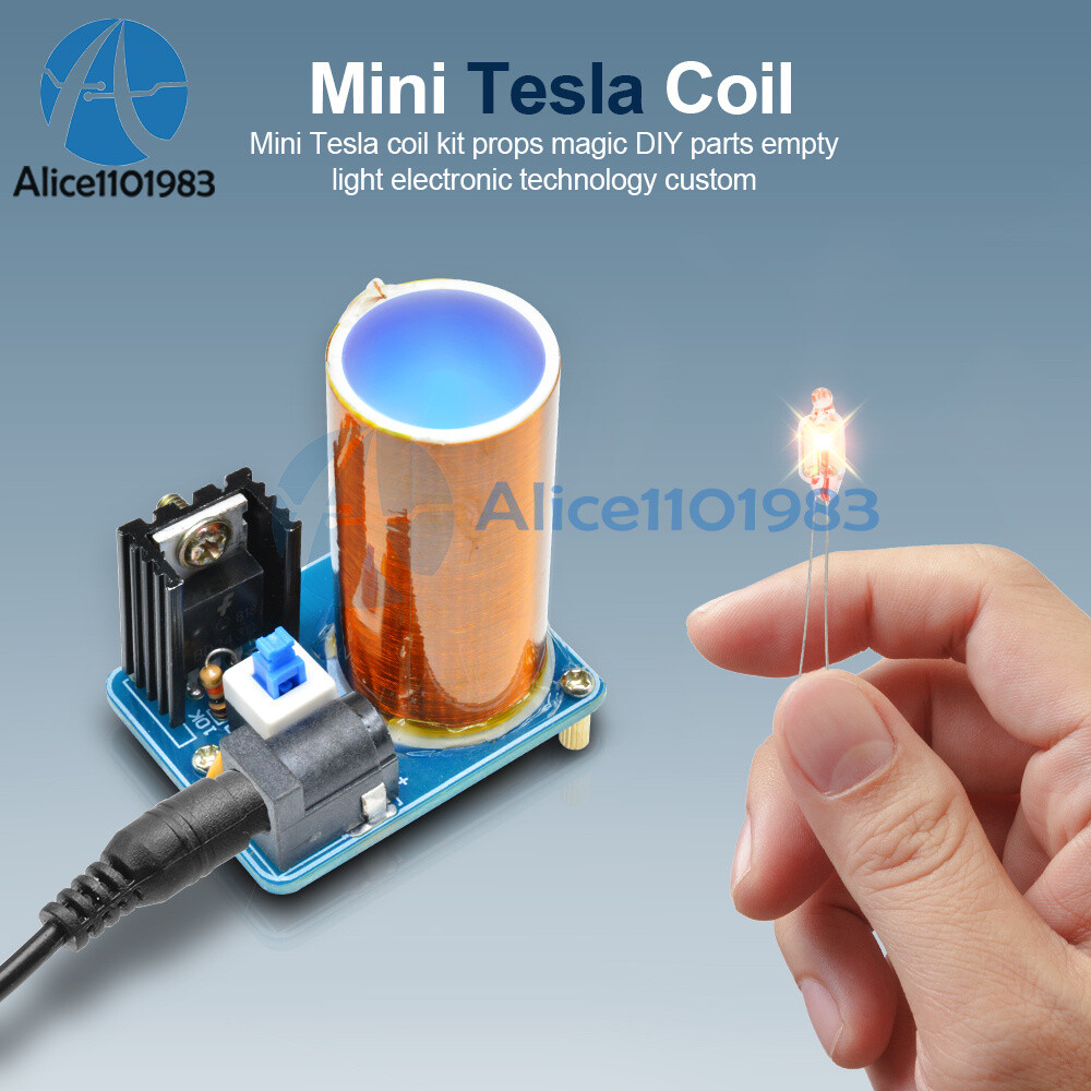 BD243 Mini Tesla Coil Module 9-12V Electronics Wireless Transmission Assembled