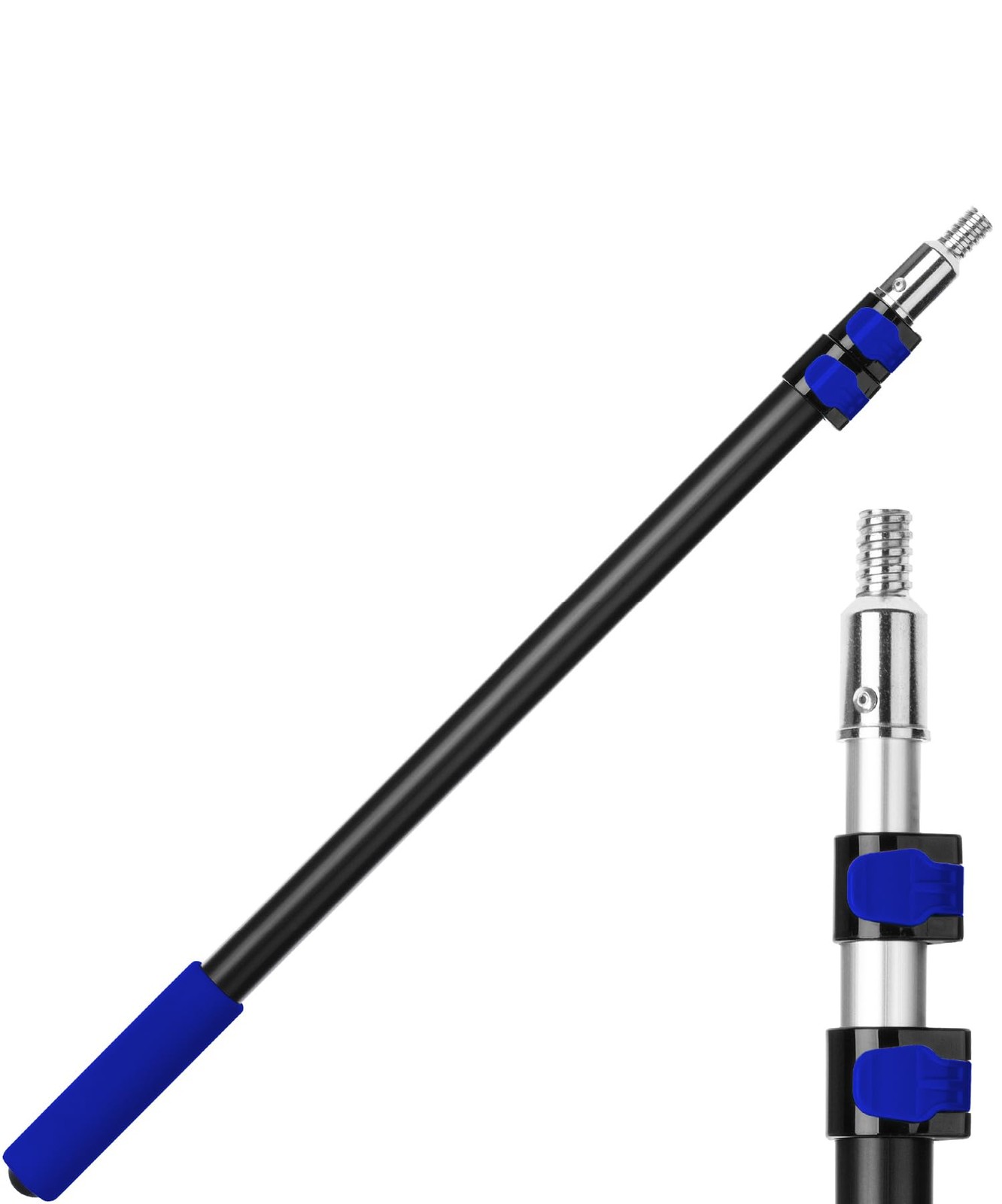 Bates- Extension Pole, 2.4 to 6 Ft Dark Blue, 6 Ft, Black and Blue